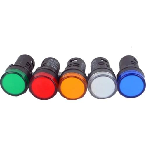 LED Power Indicator Light AD16-22D/S 22mm Panel Installation 12V 24V 36V 48V 110V 220V 380V General Signal Light