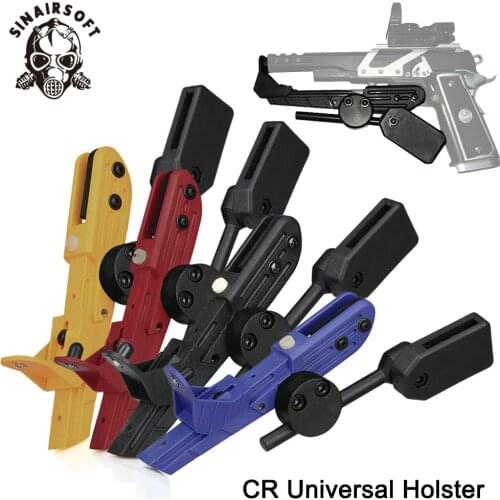 Tactical IPSC CR Style pistol Universal Speed Right Hand Holster Black Red Blue Yellow For Paintball shooting hunting Accessorie