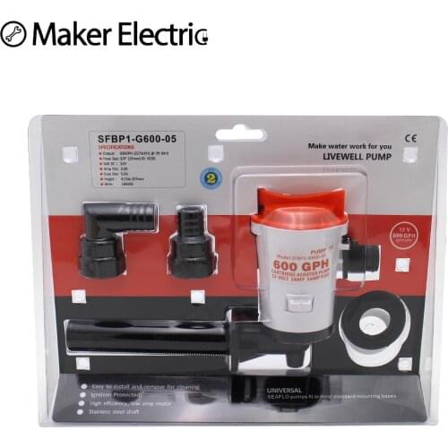 600gph MKBP1-G600-05 3/4" 12v mayfair sahara whale bilge pump