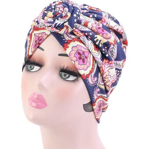 Knotted Turban for Women Twist African Pattern Ladies Headwrap