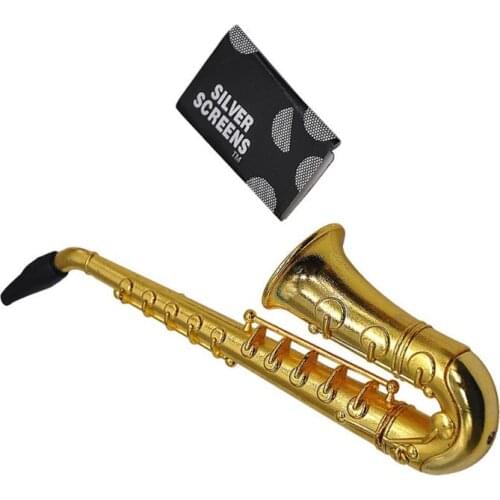 Unique Saxophone Mini Portable Smoking Pipes Metal Tobacco Pipe Hookah Gifts1