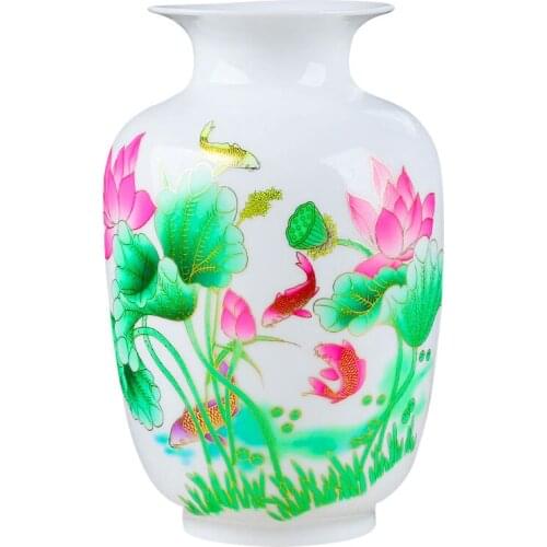 Chinese Style Jingdezhen Classical Flower And Bird Porcelain Kaolin Flower Vase Home Decor Handmade Vases
