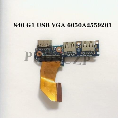High quality FOR HP Elitebook 740 840 G1 USB VGA Board 6050A2559201 Free shipping
