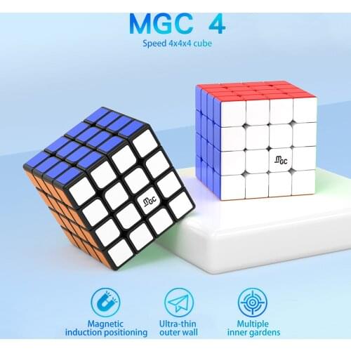 YongJun MGC 4 4x4x4 Magnetic Speed Magic Cube YJ MGC 4 M 4x4 Profession Magnets Cubes Puzzle Educational Toys for Children Gift