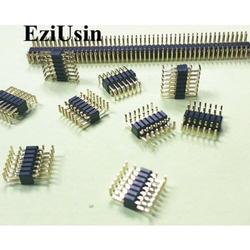 1.27mm Pin header Dual Row U shape 2*NP 5p 10p 15p 20p 25p 30p 35p 40p 50p Double Special PIns Rows Free Welding 1U PA6T