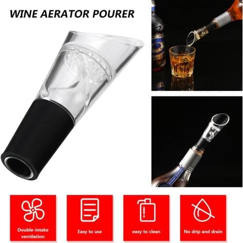 1pc or 2 Pcs Red Wine Aerator Decanter Dual Air Intake Vents Gift Bar Tools Newest Hot Search