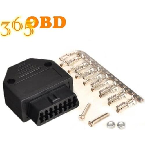 OBD2 Female Shell OBD2 OBD II 16 Pin Connector Female Diagnostic Tool OBD Connector Plug+Shell+Terminal+Screw Diagnostic tool