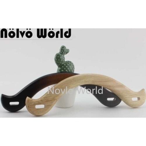 2-10-20 pieces 23.5*7cm 2 colors,Vintage styling Wood knit handbags handle,DIY Purse solid wood handles