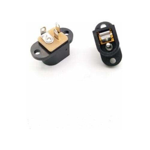 50pcs DC017 DC Female Power Socket 5.5mm*2.1mm With Ear Screw Hole dc-017 DC Socket Adapter Connector Jack