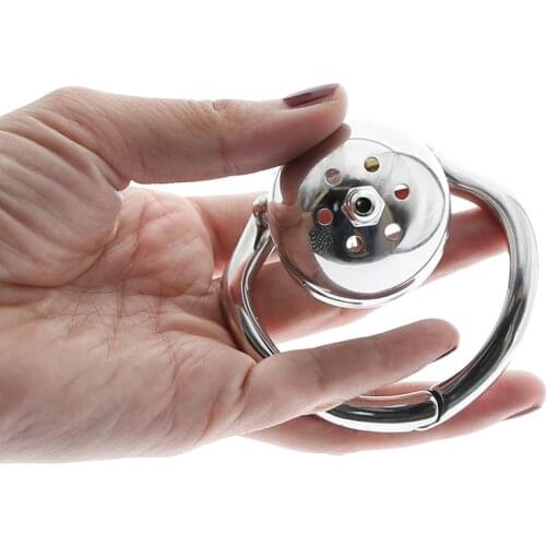 BDSM 316L Stainless Steel CBT COCK CAGE With Catheter Chastity Cage 4 Size Ringwith Lock Adult Game For Male C123