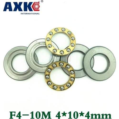 Free Shipping 10 Pcs F4-10m 4x10x4mm Plane Thrust Ball Bearing Axial Shaft Thrust Ball Bearing 4*10*4mm