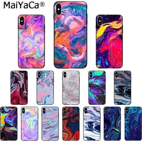MaiYaCa Abstract colorful ripple pastel TPU Soft Phone Case Cover for iPhone 8 7 6 6S Plus X XS MAX 5 5S SE XR 11 11pro max