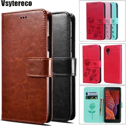 Business Phone Holster For Samsung Galaxy Xcover 5 Flip Case Leather Wallet Cover For Estuches Samsung Xcover 5 SM-G525F Fundas