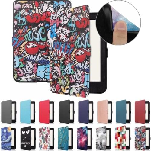 Ereader Cover For Coque Kobo Nia Case 6.0" Cute Painted Leather Soft Back Smart Cover For Kobo Nia 2020 Case Funda Hoesje