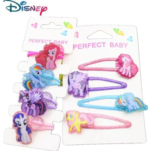 Disney Pony Girls Cute Cartoon Colorfur Hairpins Children Sweet Hair Clip Barrettes Headband Kids Fashion Hair Accessories Gifts