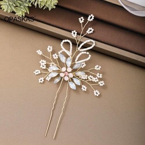 European and American Beam Faux Rhinestone U-shaped Hairpin Gorgeous Bride Wedding Dress Hair Accessories PT