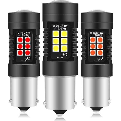 GZKAFOLEE Car Lights Signal Lamp Bulbs BA15S 1156 p21w LED PY21W BAU15S 1156 S25 7506 3030 SMD chip Brake Lights Turn Signal