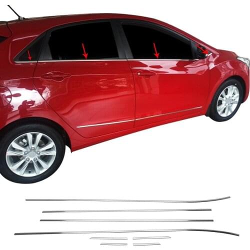 Hyundai i30 Hb Chrome Window Frame Trim 8 Piece Stainless Steel (2012-2016)