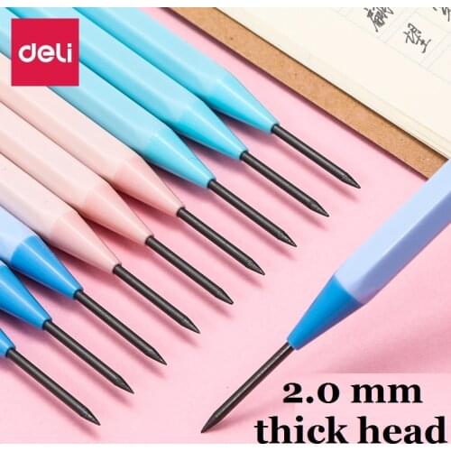 2.0mm Thick Head Press Type Propelling Pencil Childrens Enlightenment Kindergarten Homework Not Easy To Break SKetch Draw 58800
