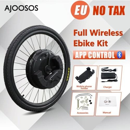 Imortor 3 Electric Bike Kit 24" 26" 27.5" 29" 700C Wheel Hub Motor 350W V/Disc Brake APP Bluetooth Ebike Conversion Kit DIY