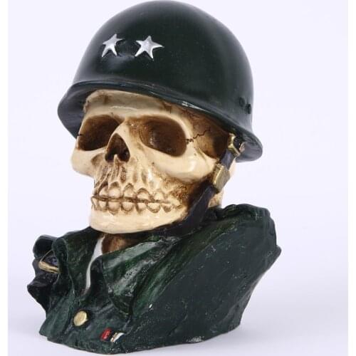 Creative Home Decor Resin Craft Human Soldier Sculptures Garden Statues Creative Art Carving Statue Medical Model Human Skull