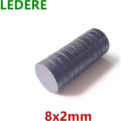 100pcs/lot Disk Ferrite Magnet 8x2 mm magnet fridge ferrite magnet ring ferrite magnet for speakers magnet black 8 * 2 mm mini