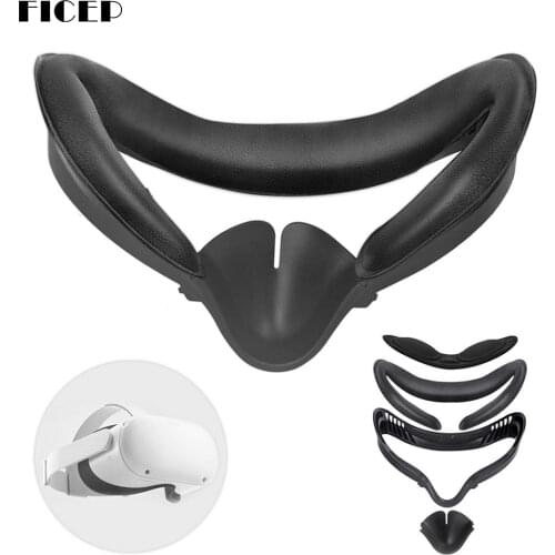 Soft PU Leather Eye Mask Cover For Oculus Quest 2 VR Glasses Light Blocking Face Eye Cover Pad With VR Lens Cover For Quest2 Vr