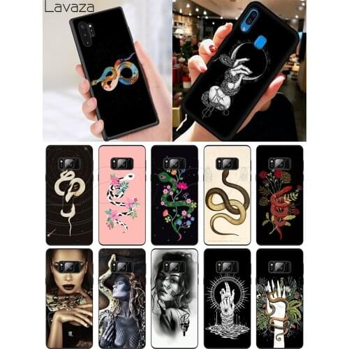 Lavaza Hand Snake Flower Snake Painting Soft Silicone Case for Samsung S6 S7 Edge S8 S9 S10 Note 8 9 10 Plus