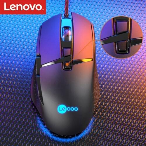 Lenovo Original Lecoo MG1101 Wired Gaming Mouse 4 DPI RGB Multifunctional Mouse for Laptop PC FPS Gaming PUBG Like Logitech G402