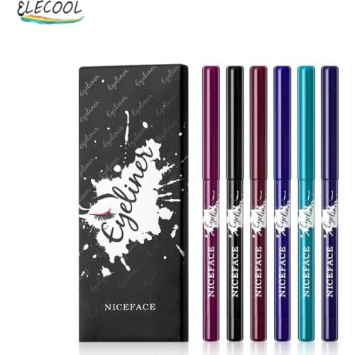 ELECOOL 6 Color Liquid Eyeliner Set Eye Make Up Super Waterproof Long Lasting Eye Liner Easy To Wear Eyes Makeup Cosmetics Tools