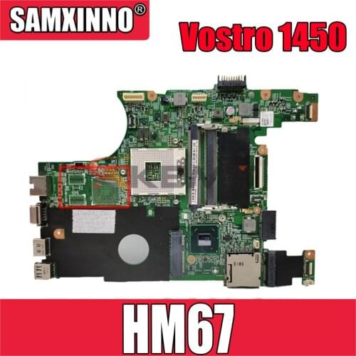 Original Laptop motherboard For DELL Vostro 1450 V1450 Insprion N4050 HM67 Mainboard CN-03D87F 03D87F 48.4IUI5.01M
