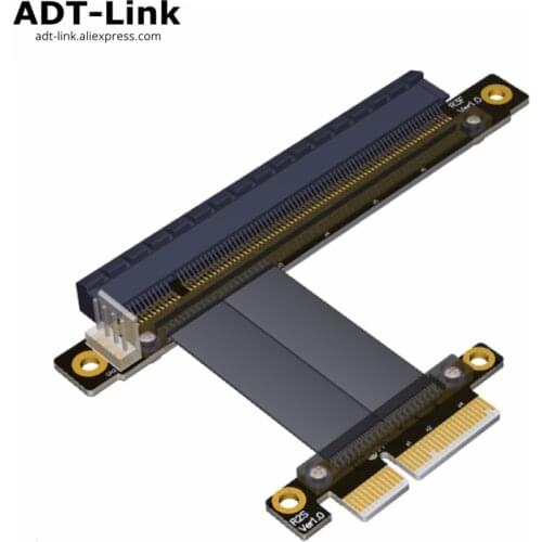 PCI-E Riser gen3 32G/bps PCI E Express 4X to 16X Riser Card PCI-E SATA to 4Pin Power Cable for BTC Bitcoin Mining Antminer Miner