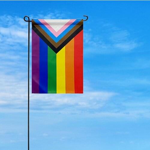 Rainbow Flag 150X90CM Banner 100D Polyester Grommets Lgbt Gay Rainbow Progress Pride Flag Garden Outdoor Decor