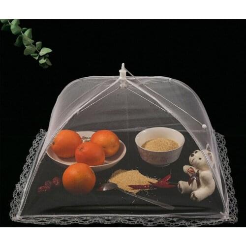 Mesh Food Umbrella Cover icnic Barbecue Protector Covers Dinner Table Anti Fly Mosquito Net Tent Foldable Dish Covers Kitchen