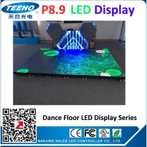 High level dancing P8.9 led dance floor LED display screen led videowall large playing video screen led advertising boards stage
