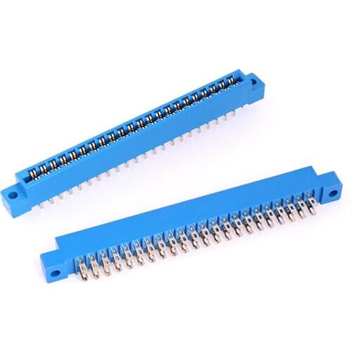 1pc 2 X 22 PIN 44 Pin 3.96mm PCB Card Edge Connector Dual Gold Slot Solder Socket