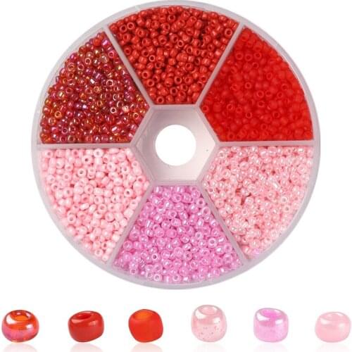 1000pcs 2-4mm gradient red glass rice DIY making round bulk beads beads jewelry beads jewelry making beads charm bracelet