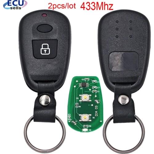 2pcs/lot, Replacement 2 Buttons Remote Key Control 433MHZ for Hyundai Old Elantra Santa Fe