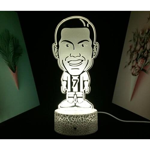 Football Player And Basketball Player 3D Lamp Office Room Decoration Nightlight Player Memorial Gift LED Night Light Fans Gift