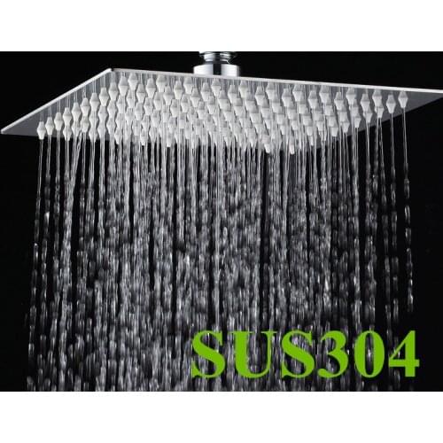 8 inch square 304 stainless steel ultra-thin shower heads rainfall shower head.Rain shower TH016