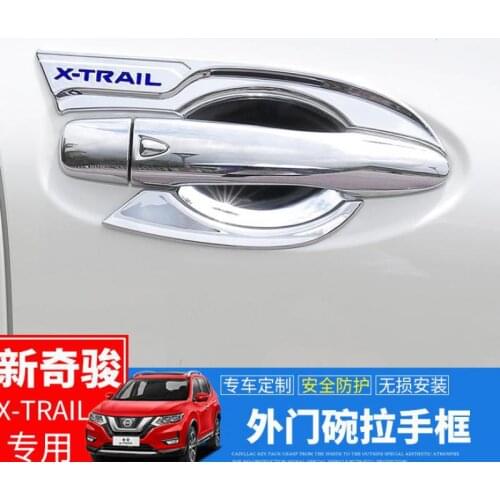 ABS Chrome Car Styling Door Handle Cover Door Handle Bowl Trim Car Accessories Fit For Nissan X-trail T32 2014-2017 2018 2019