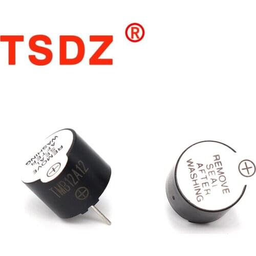 10PCS DC 12V Active Alarm Buzzer TMB12A12 Dimension12x9.5MM Continuous Buzzer Alarm Pin Pitch 7.5 MM 90dB