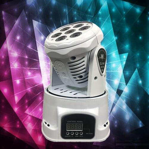White Shell 7x12w RGBW LED Moving Head Wash Light DMX 9/14 Channels Advanced LED Wash Effect lighting for DJ Disco Club Party
