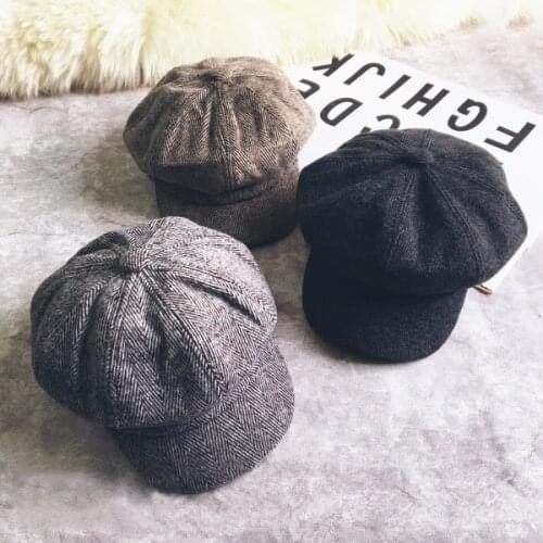 Stripe Beret Hat British Style Vintage Newsboy Hats for Men Women Octagonal Hat Berets Outdoor Leisure Sports Cap Sun Caps