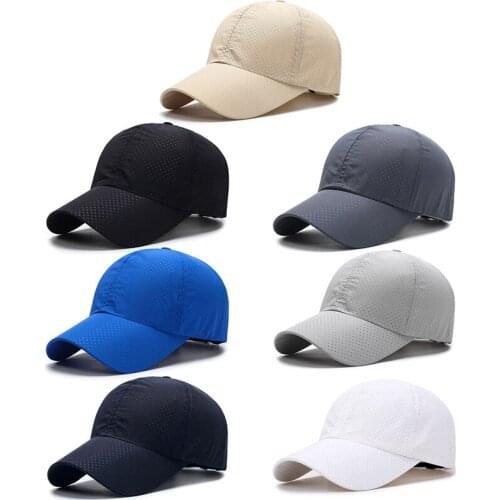 Monochrome Summer Baseball Cap For Men Snapback Womens Quick-drying Mesh Breathable Sun Hat Mens Baseball Cap