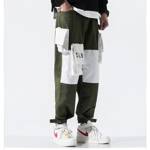 Harem Pants Vintage Embroidery Track Pants 5Xl Men Patchwork Cargo Pants Sweatpants 2021 Mens Hip Hop Black Joggers