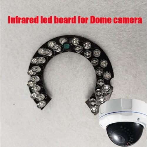 Infrared led board 30pcs 5mm 12mil power LED IR 15 Meters DC 12V PCB Board Infrared Night Vision for CCTV Dome Camera Case