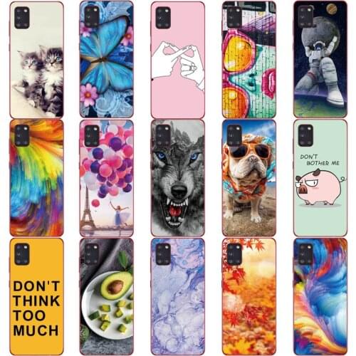 For Samsung Galaxy A31 A51 A71 Case Silicon Back Cover Phone Case For Samsung A315 A515 A715 Soft Case bumper coque protect