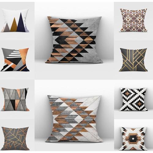 Wood Background Mable Pillow Case Sofa Throw Pillows Cover 45*45cm Tribal Pattern Pillowslip Cushion Cover Home Supplies