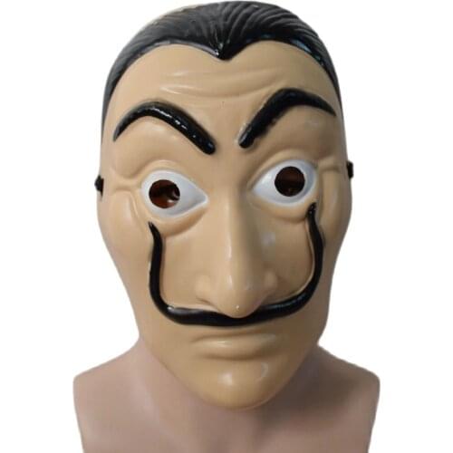 Long Style Salvador Dali Masks Halloween Masque Money Heist The House of Paper Roleplay Cosplay Mask La Casa De Papel Mask